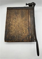 Wooden and Cast Iron Paper Cutter