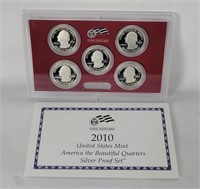 2010 U S Mint Silver Quarters Proof Set