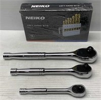 Lot of 3 Ratchets + Neiko Drill Bits - NEW