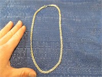 sterling silver braided necklace - 18 inch long