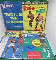 4x 1974 The Ring Boxing Magazines Dempsey Ali +
