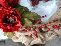 Burlap Seasonal Wreath & Decorative Rope