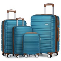 LARVENDER Luggage Sets 4 Piece, Expandable Hardsid