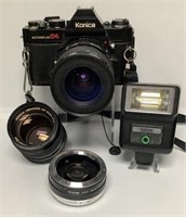 Konica Autoflex T4 35mm Camera & Accessories