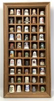 Assorted Thimbles & Display Case