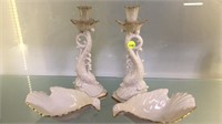 4 PC LENOX - CANDLE HOLDERS & DISHES
