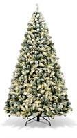 Retail$390 7.5ft Pre-lit SnowFlocked ChristmasTree
