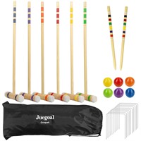 Juegoal Six Player Deluxe Croquet Set with Wooden