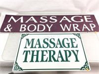 Massage Therapy & Body Wrap Metal Signs