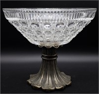 Vintage Flared Crystal Serving Bowl