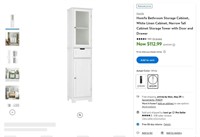 E9011  Homfa White Linen Cabinet, Tall