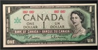 Canadian Centennia $1 Dollar Banknote No Serial #s