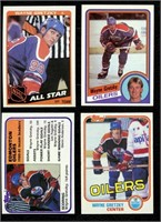 1980s Wayne Gretzky Topps Hockey Card Lot 4 NM
