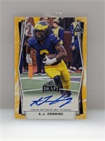 /75 2022 Leaf Draft AJ Henning RC Auto Yellow