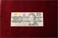 CANADA 20 DOLLAR 1991 BANKNOTE BC-58b-i UNC
