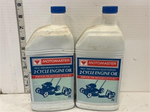 2 jugs of Motomaster 2 cycle engine oil