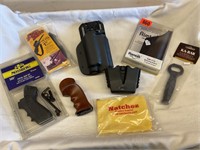 Gun holster, sling, scope mount, grips