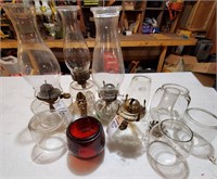 Assorted Oil Lanterns and Globes