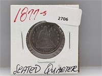 1877-S 90% Silver Seated Quarter