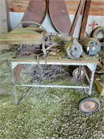 Vintage Table Saw and Planer on Stand - Untested