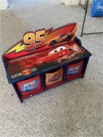 Lightning McQueen storage bench, with fabric