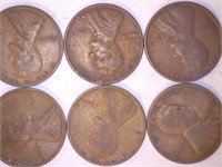 Lincoln Head Cent 1942 (6 coins)