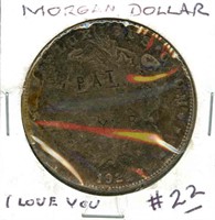 U.S. Morgan Dollar - Reverse "I Love You", Coin