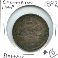 1892 Columbian Half Dollar - Silver, XF-AU