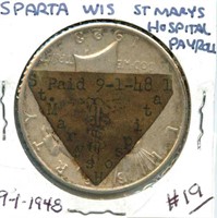 1948 Sparta, Wis. "Hospital Payroll" on 1923