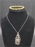 Silver Bracelet and Necklace