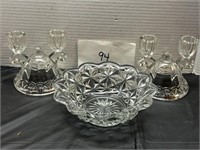 Vintage Clear Crystal Bowl & More
