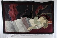 Orig. Signed Lippens "Leisure Time" Wall Tapestry