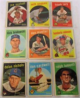 1959 Topps Lot of 8 Baseball Cards Pappas & More