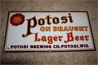 Porcelain Sign -Potosi on Draught - Potosi Brewing