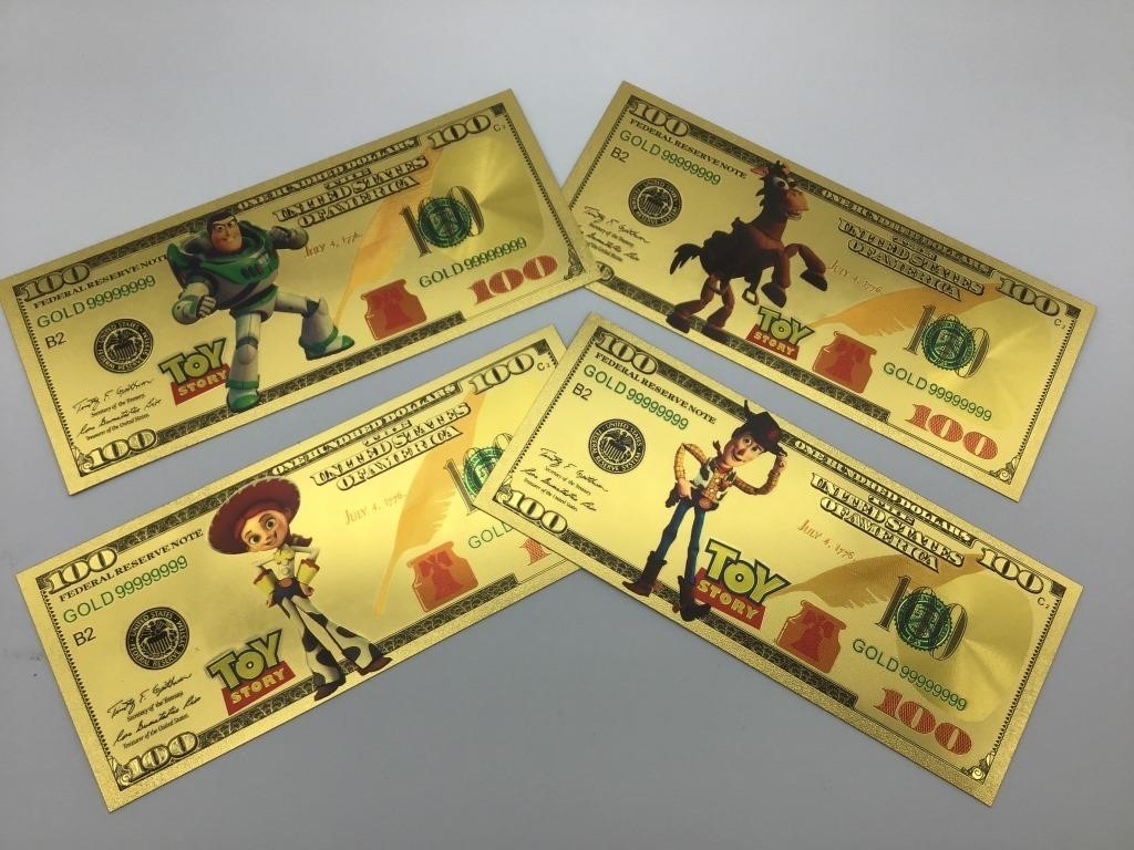Lot of Toy Story Gold Bills