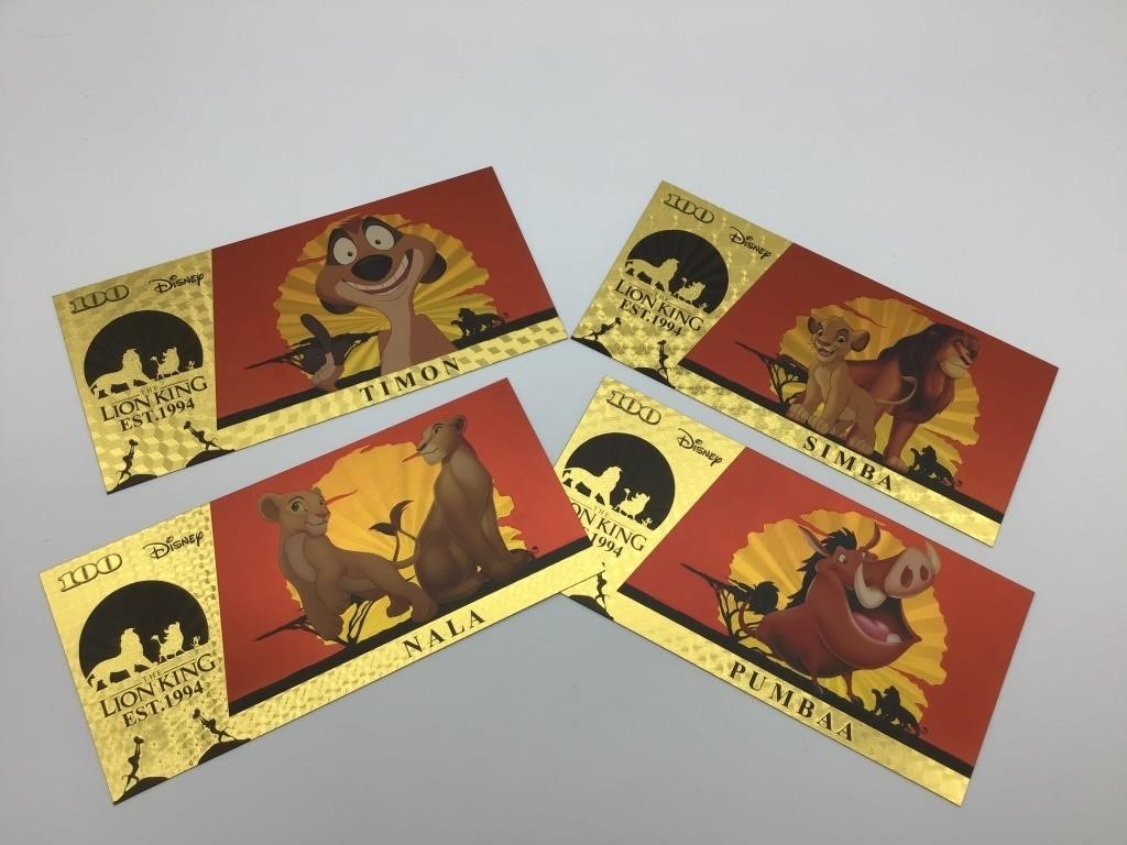 Lot of The Lion King Gold Bills