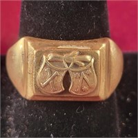 10k Gold Ring Chi Lambda sz 10, 0.4oz