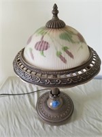 Vintage Art Deco Frosted Reverse Painted Lamp