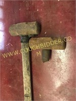 2 sledge hammers- 1 needs handle
