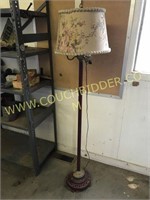 Antique cast iron base floor lamp