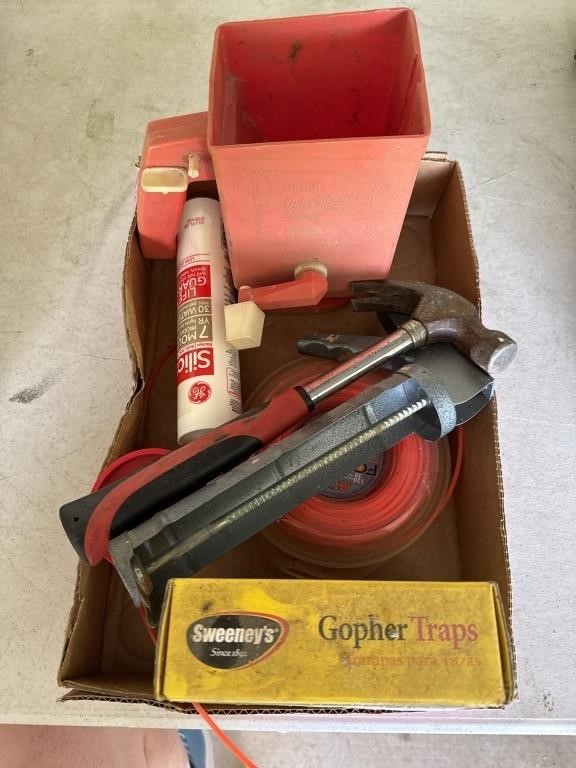 Gopher trap, caulk Gun hammer and more