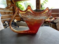 blown swan glass