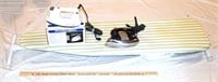 LOT - IRONING BOARD W/ 2 IRONS - WORKS