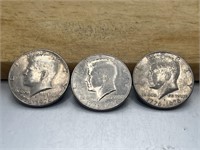 THREE 1776-1976 Kennedy Half Dollar 40% Silver