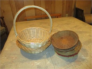 Wicker Basket & Trays