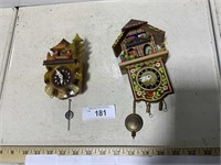 2 vintage cuckoo clocks, made in Germany