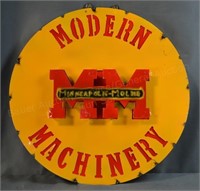 Minneapolis-Moline Modern Machinery Metal Sign