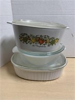 3 Assorted Casserole Dishes