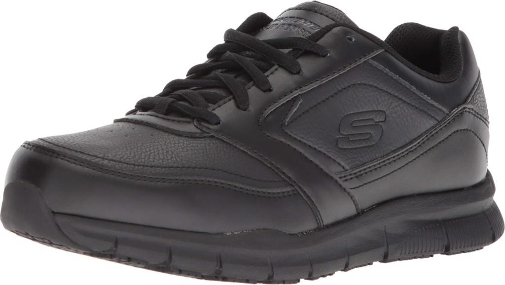 Skechers Women's Nampa- Wyola Shoe, Black, 8.5 M U