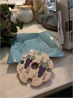 Grapevine Trivet & Large Square Tray